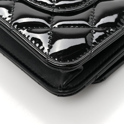 Chanel Patent Calfskin Quilted Reissue Wallet On Chain WOC So Black 16 of 16