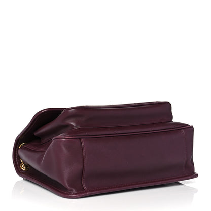 Saint Laurent Lambskin Matelasse Monogram Medium Niki Chain Satchel Burgundy 3 of 10