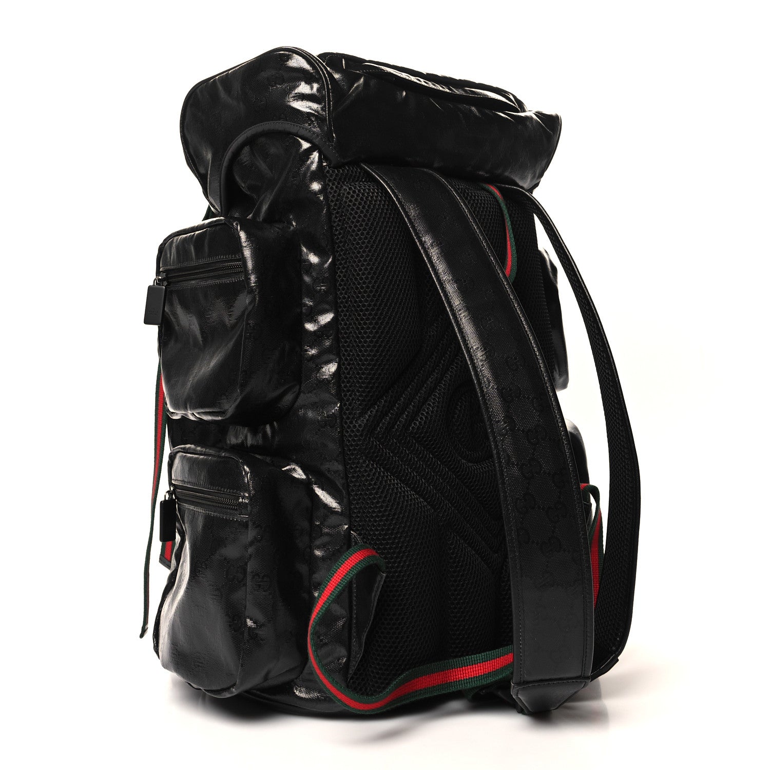 Gucci GG Crystal Monogram Web Backpack Black 3 of 10