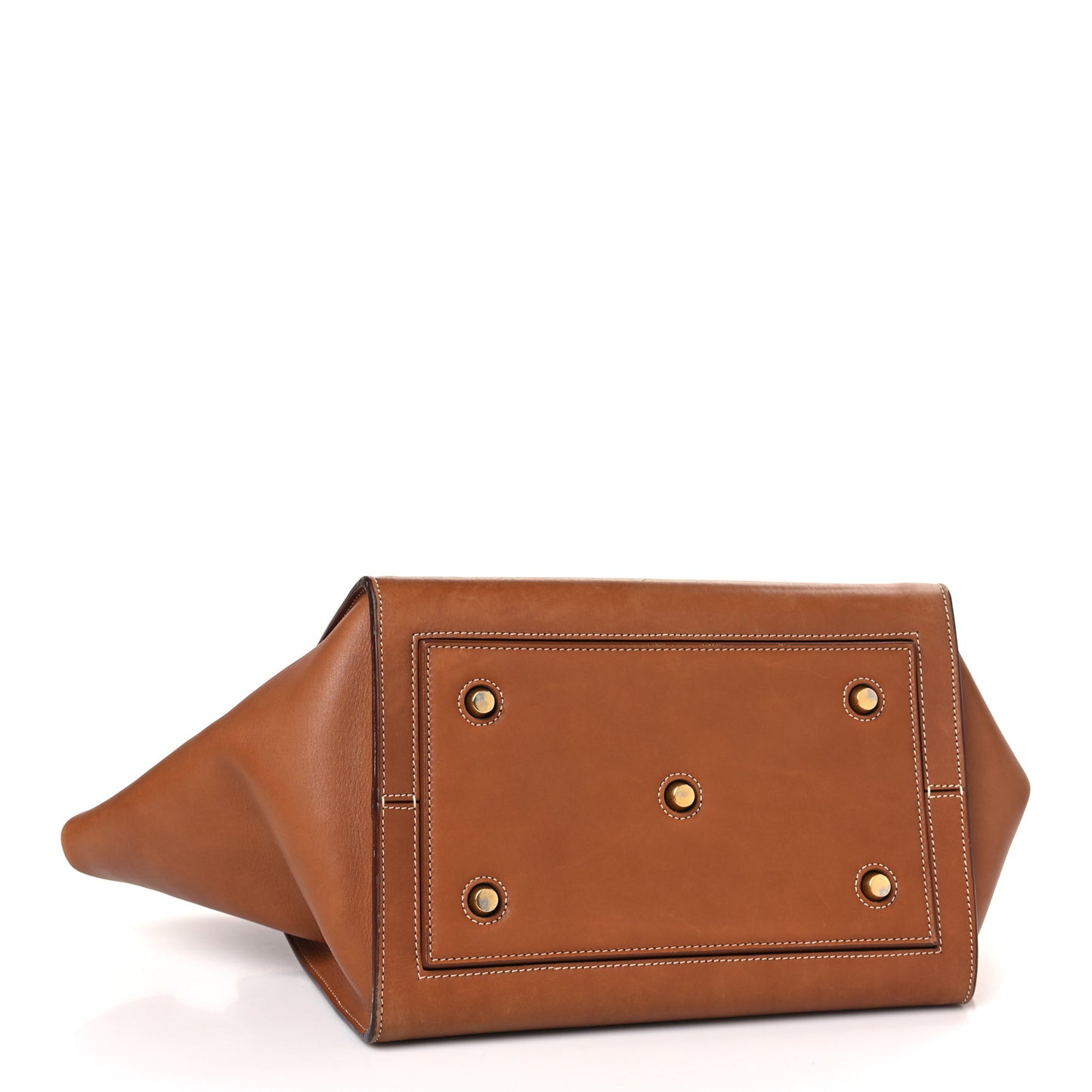 Natural Calfskin Small Tie Knot Tote Tan