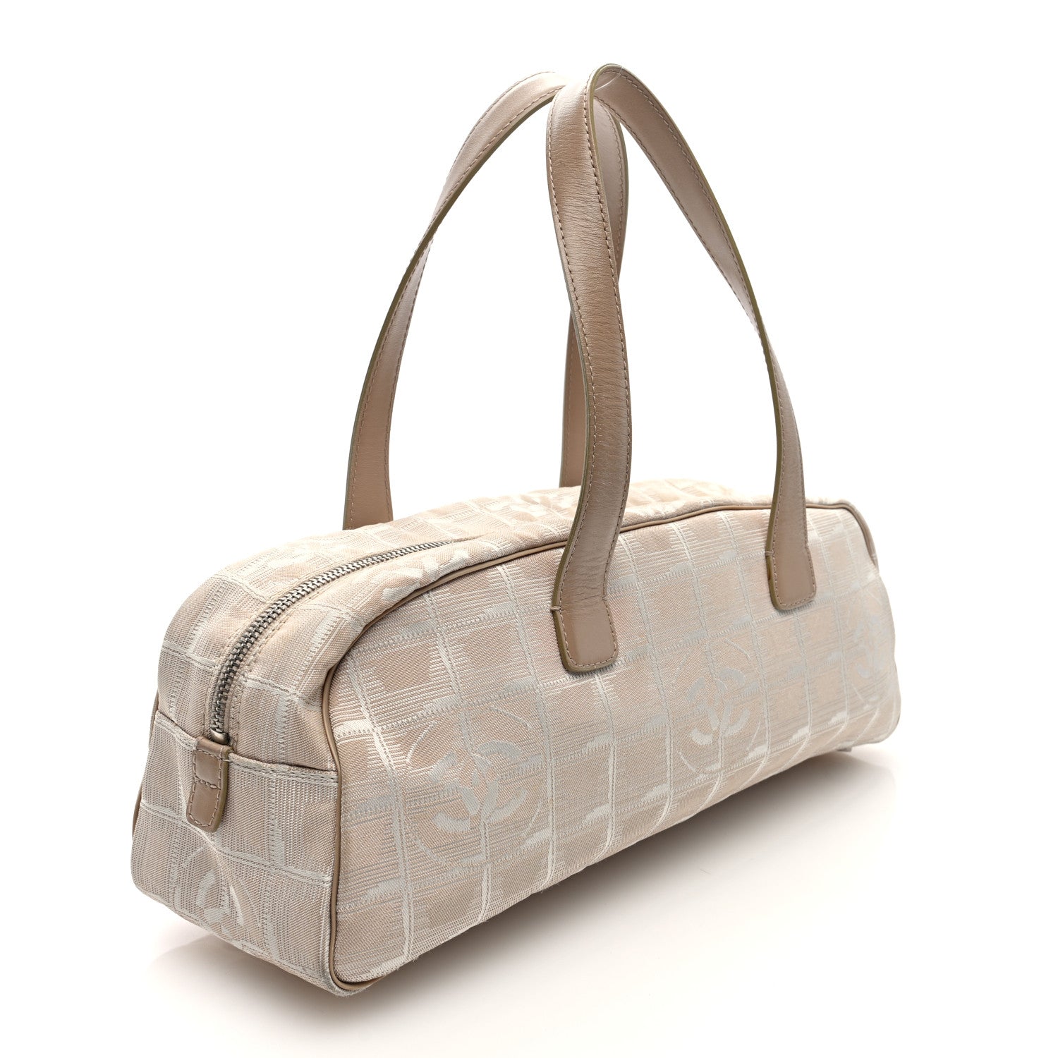 Chanel Nylon Travel Bowler Beige 3 of 10
