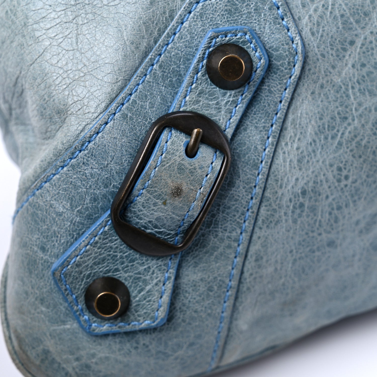 Balenciaga Chevre Classic Hardware Flat Messenger Sky Blue 14 of 24