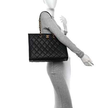 Chanel Caviar Quilted Large Shopping Tote Black 2 of 9