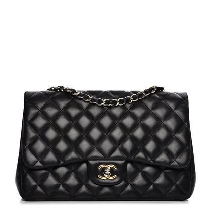 Chanel Lambskin Quilted Jumbo Single Flap Black 1 of 18