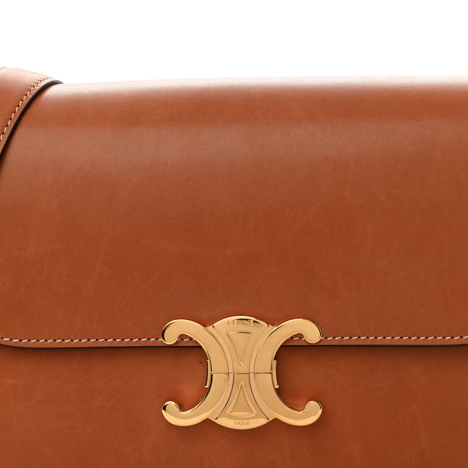 Celine Natural Calfskin Medium Triomphe Tan 8 of 12