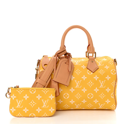 Louis Vuitton Calfskin Monogram Speedy P9 Bandouliere 25 Jaune Mat 3 of 11