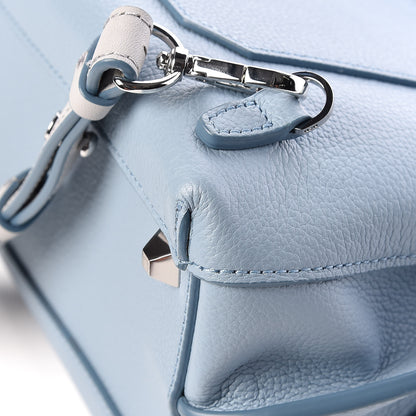 MCM Pebbled Calfskin Medium Milla Backpack Sky Blue 13 of 14