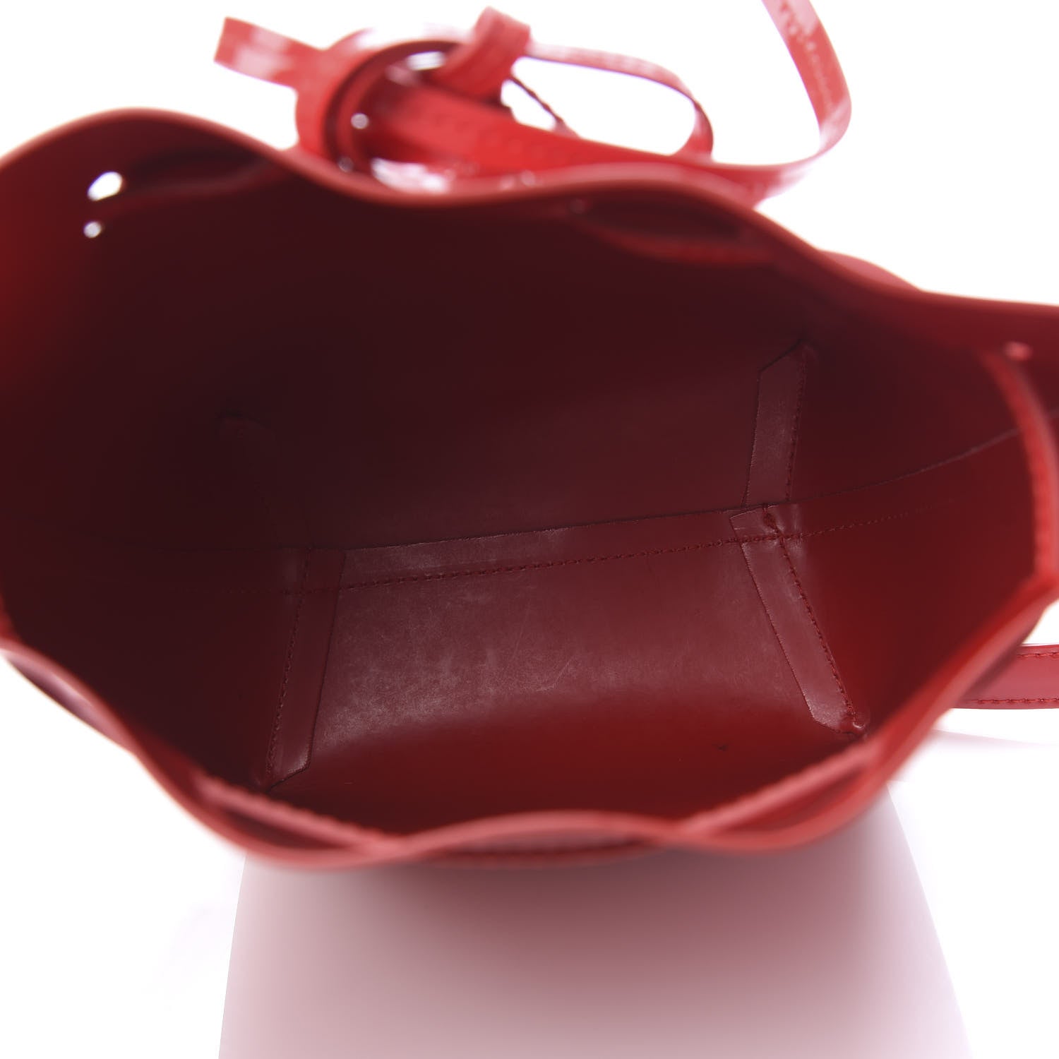 Mansur Gavriel Patent Calfskin Mini Mini Bucket Bag Flamma 5 of 10