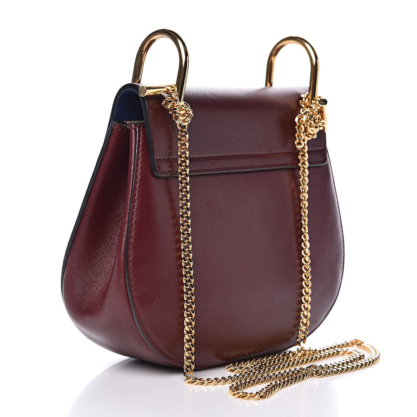 Lambskin Suede Mini Drew Shoulder Bag Dark Velvet