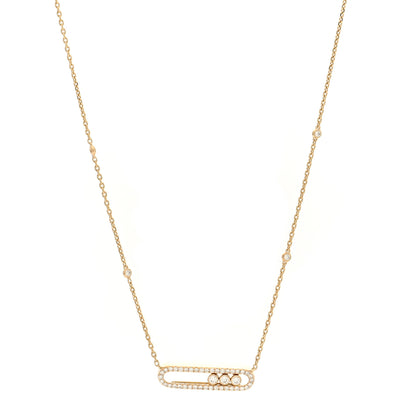 Messika 18K Yellow Gold Diamond Baby Move Classic Pave Necklace 1 of 4