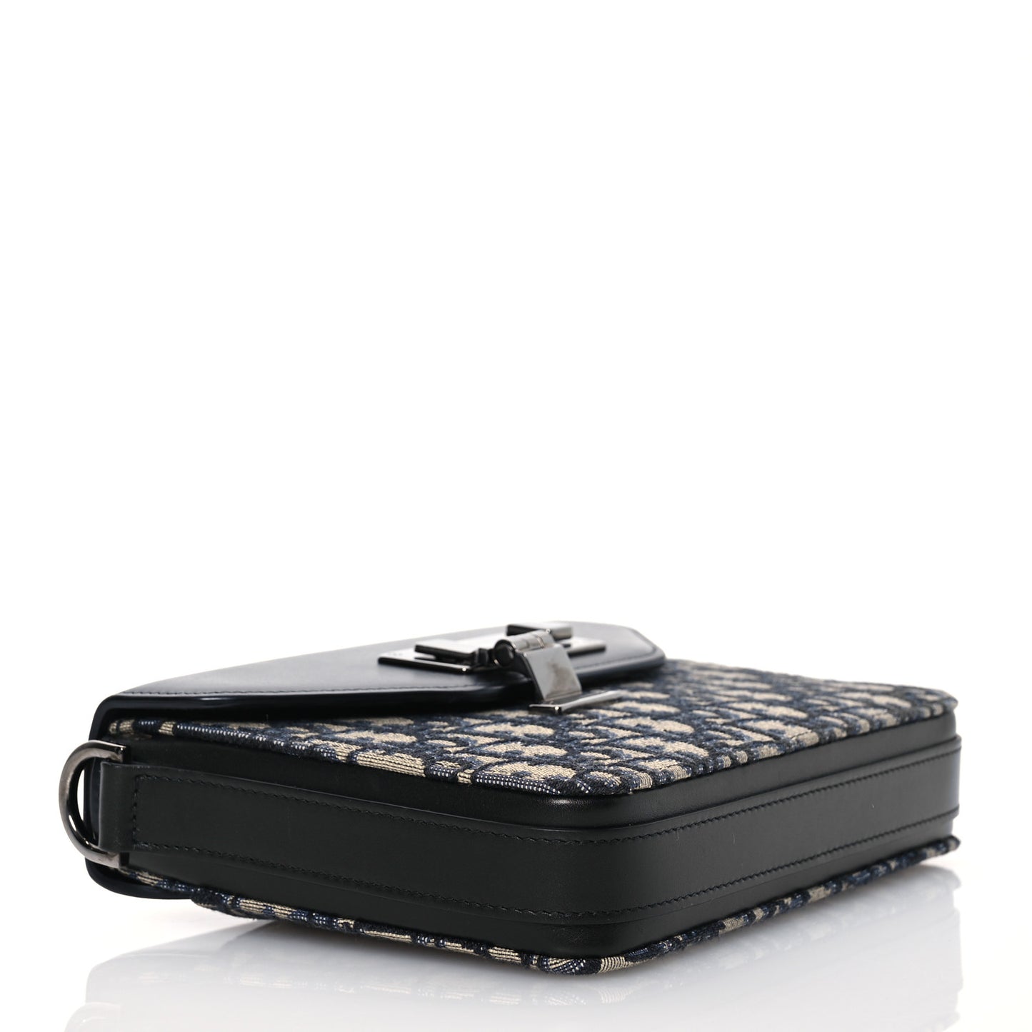 Oblique Smooth Calfskin Messenger Beige Black