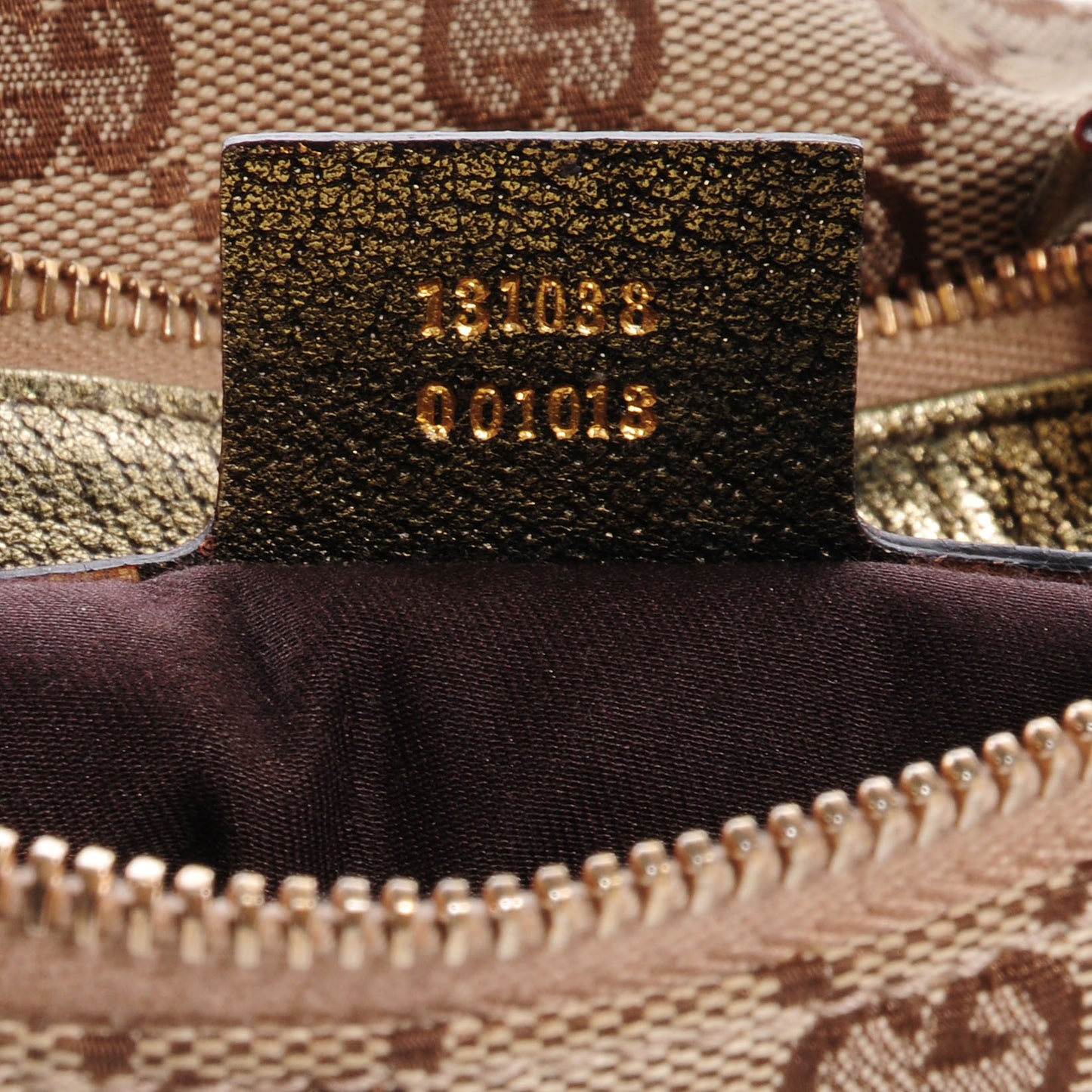 Monogram Bamboo Ring Hobo Metallic