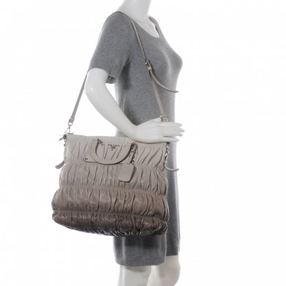 Prada Nappa Gaufre Tote White Sfumato 2 of 8