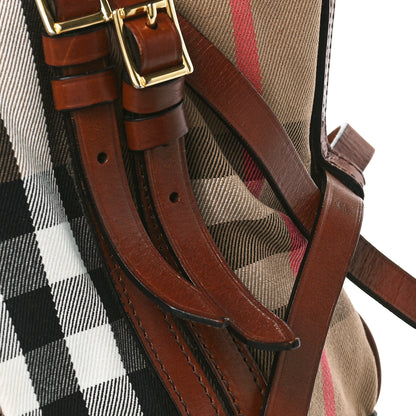 Burberry Bridle Calfskin House Check Medium Whipstitch Tote Dark Tan 10 of 16