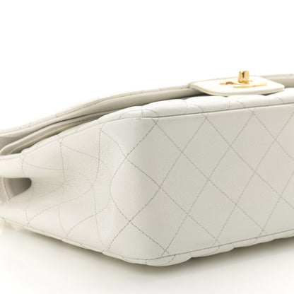 Chanel Caviar Quilted Jumbo Double Flap White 9 of 13