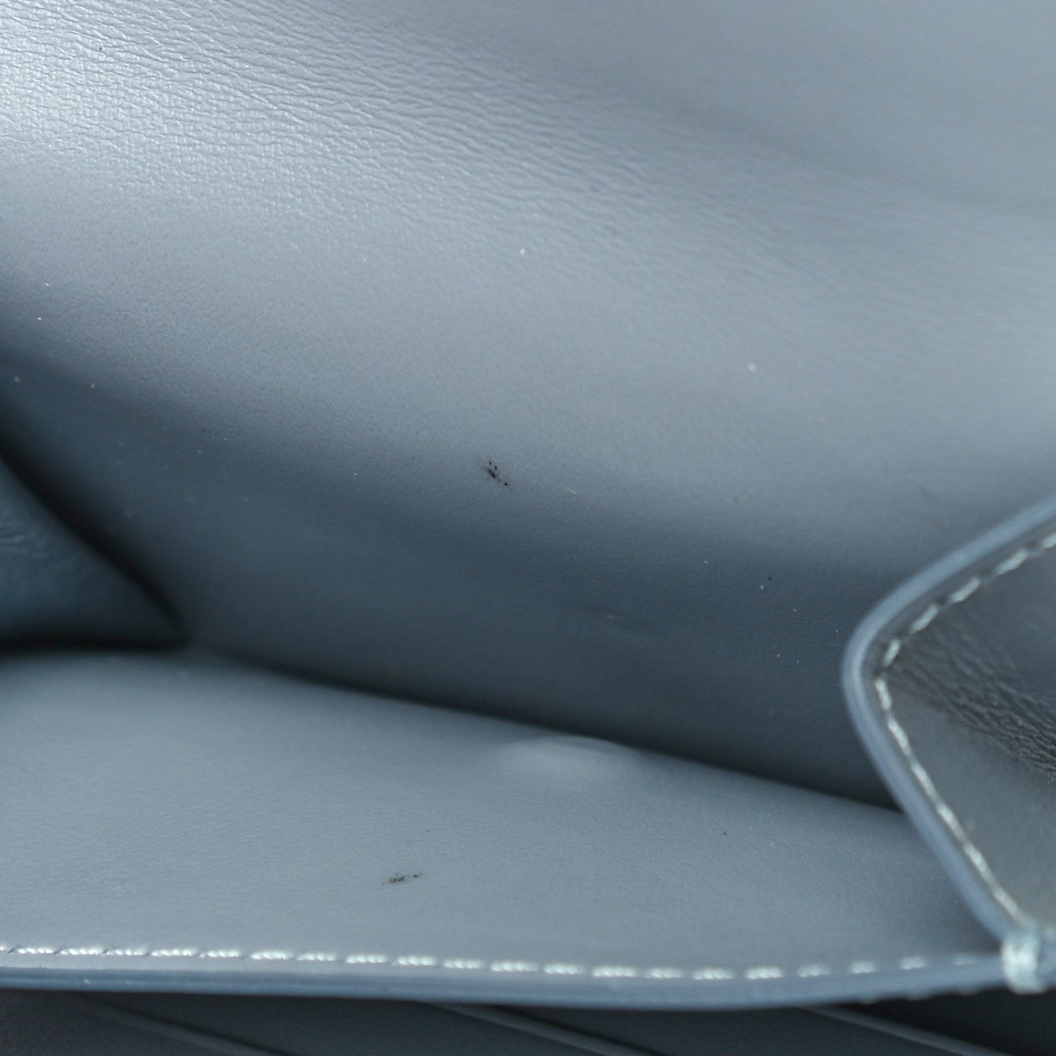 Celine Shiny Smooth Lambskin Small Triomphe Wallet Arctic Blue 10 of 13