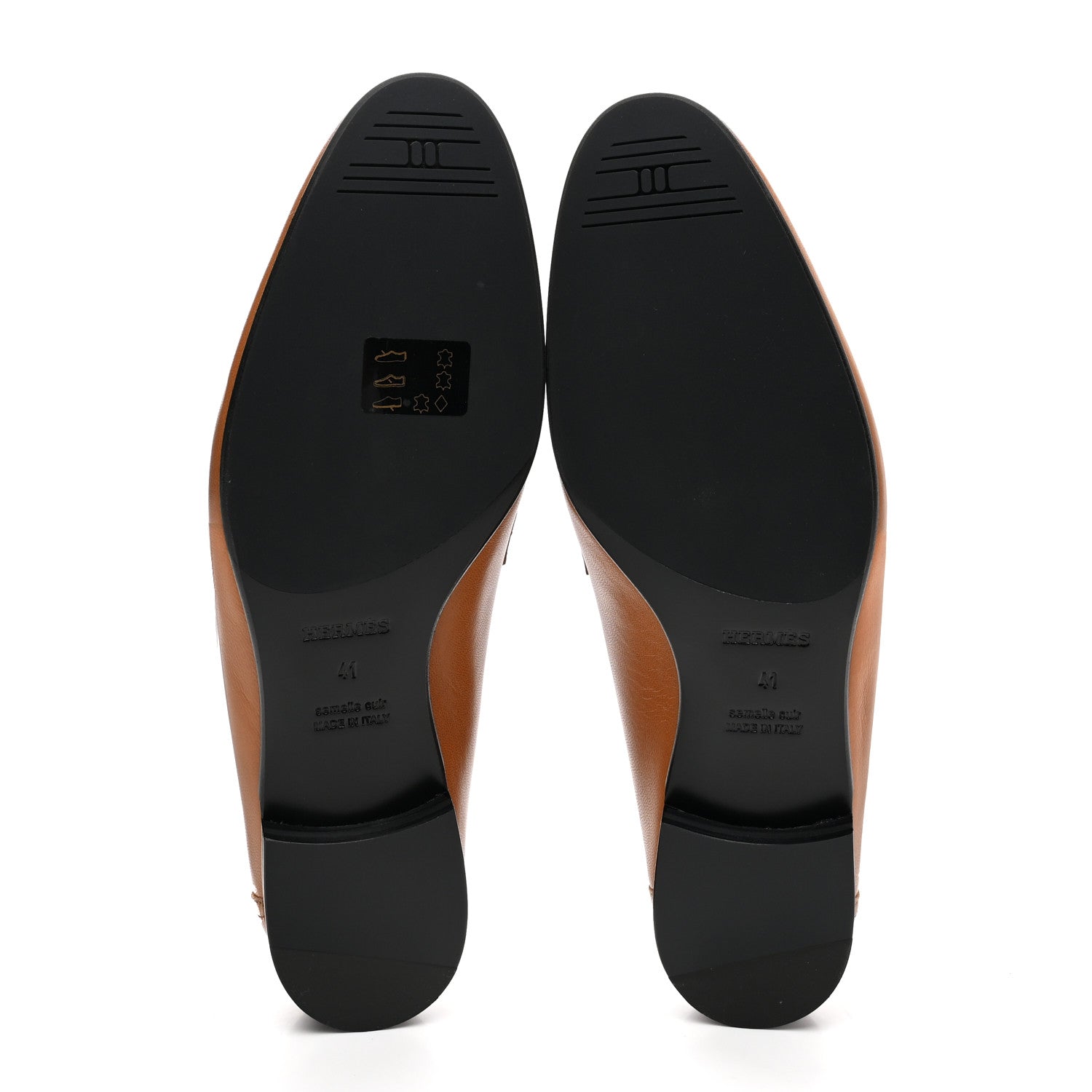 Hermes Goatskin Womens Royal Loafers 41 Naturel 5 of 9