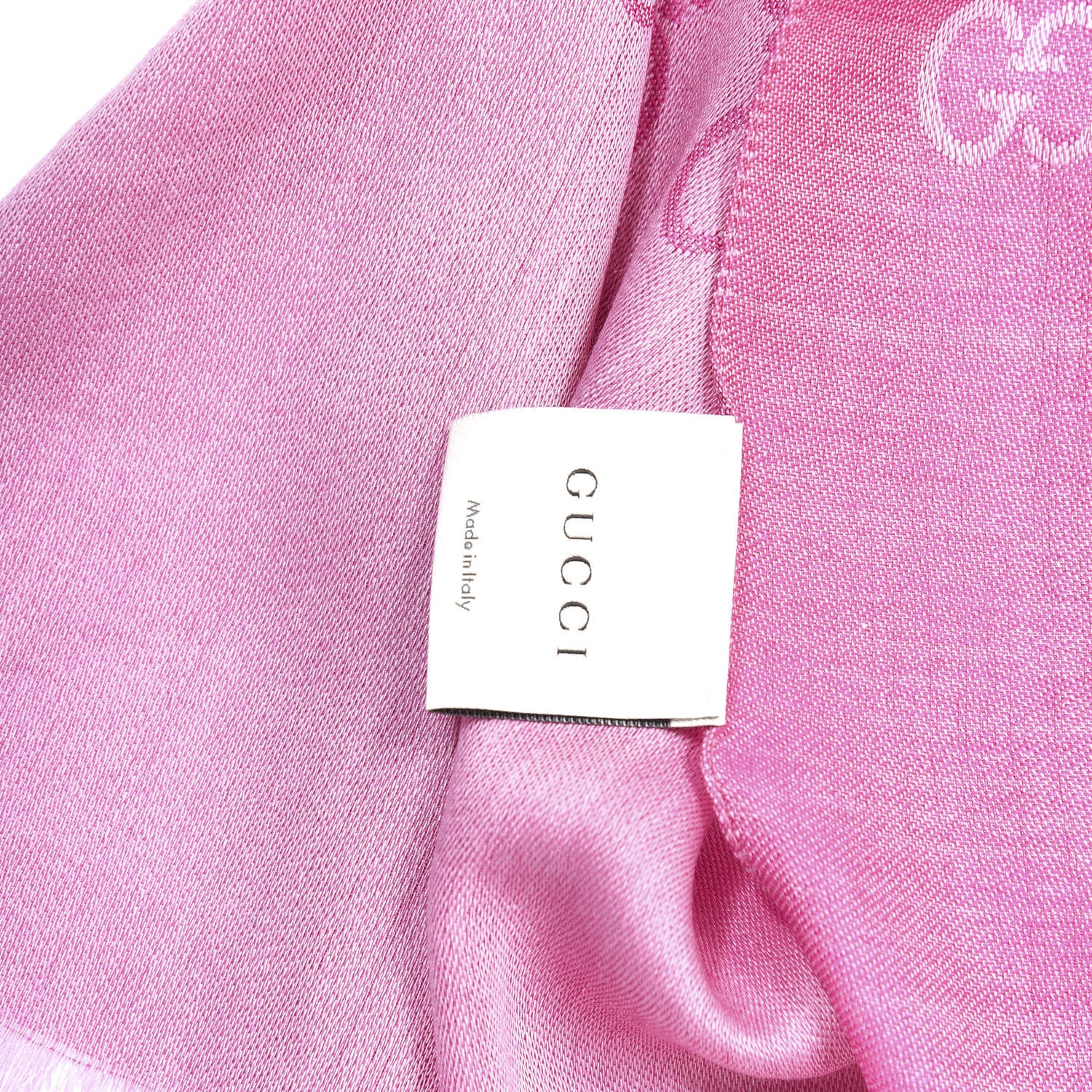Gucci Wool Silk GG Monogram GGNat Scarf Roseate 4 of 4