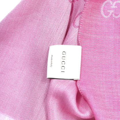 Gucci Wool Silk GG Monogram GGNat Scarf Roseate 4 of 4