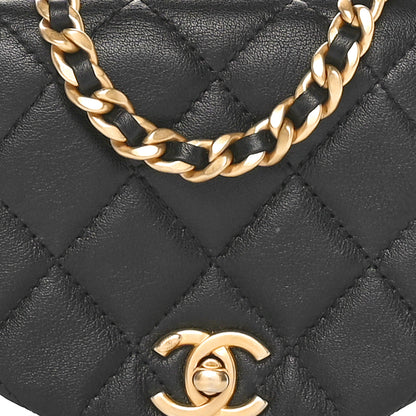 Chanel Calfskin Quilted Mini Coco Mail Clutch with Chain Black 9 of 11
