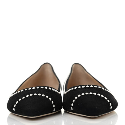 Jimmy Choo Suede Romy Flats 39.5 Black 2 of 4