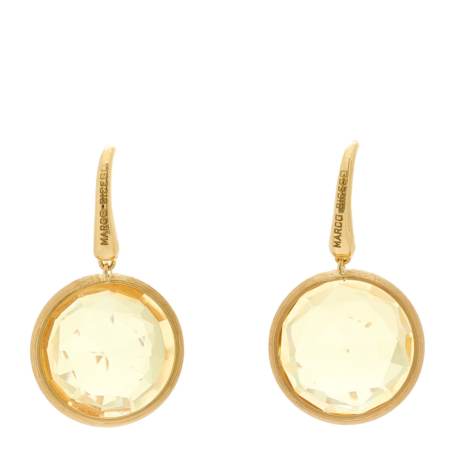 18K Yellow Gold Citrine Jaipur Color Drop Earrings
