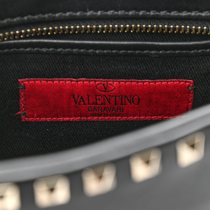 Valentino Garavani Calfskin Rockstud Camera Crossbody Bag Black 6 of 9