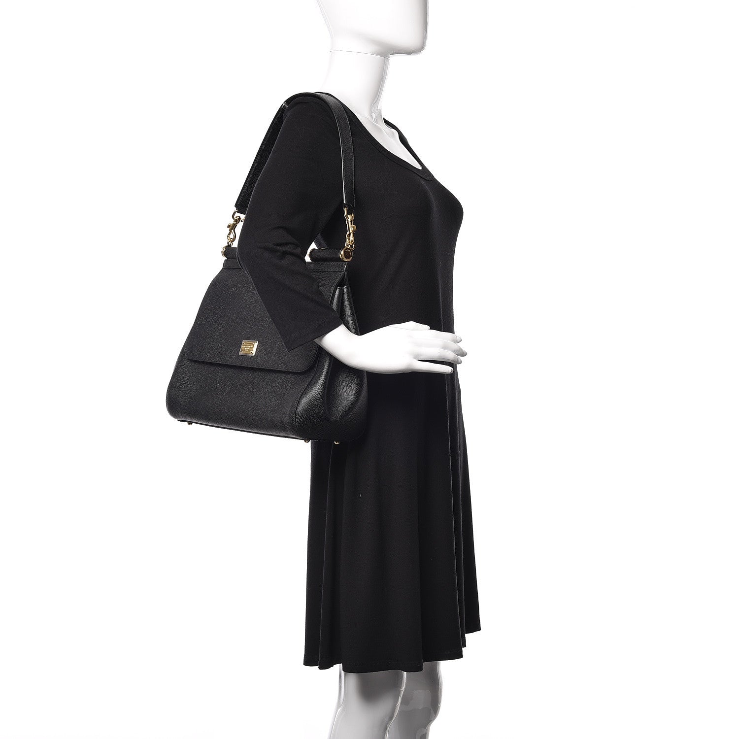 Dolce & Gabbana Dauphine Large Miss Sicily Satchel Black 3 of 9