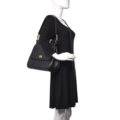 Dolce & Gabbana Dauphine Large Miss Sicily Satchel Black 3 of 9