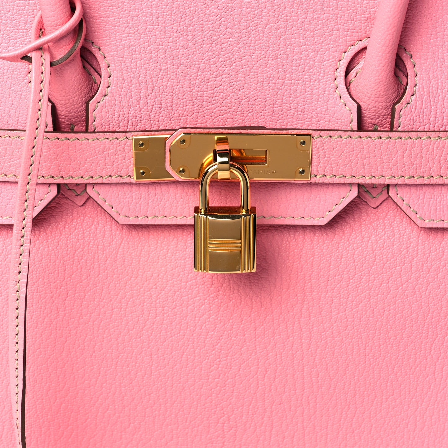Chevre de Coromandel Horseshoe Birkin 30 Rose Confetti Gris Perle