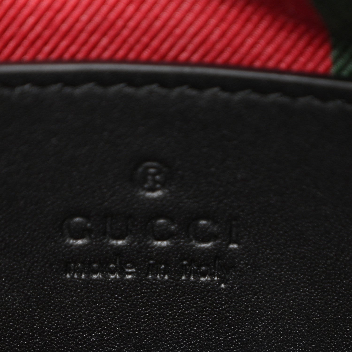 Gucci GG Supreme Monogram Textured Calfskin Small Emblem Shoulder Bag Beige Black 6 of 9