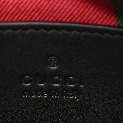Gucci GG Supreme Monogram Textured Calfskin Small Emblem Shoulder Bag Beige Black 6 of 9