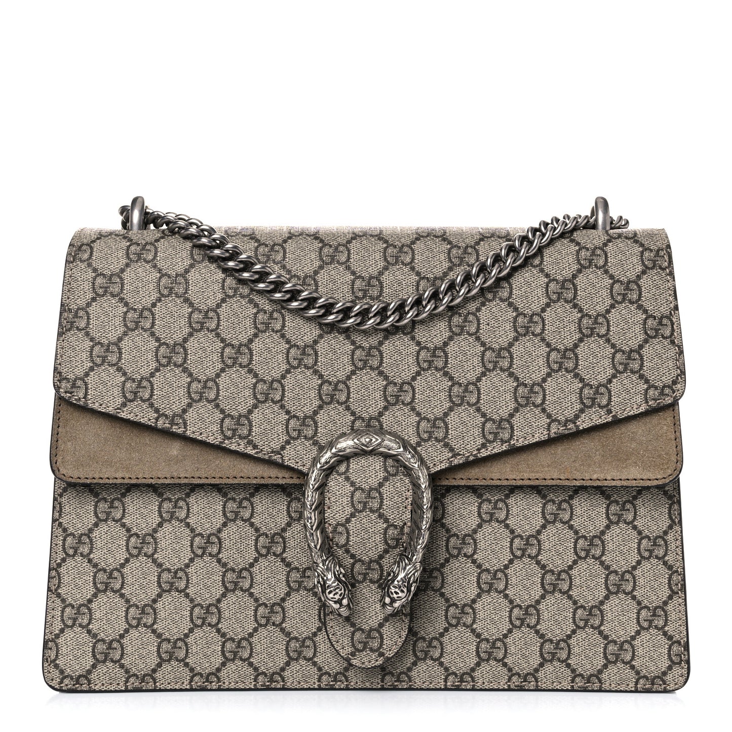 GG Supreme Monogram Medium Dionysus Shoulder Bag Taupe