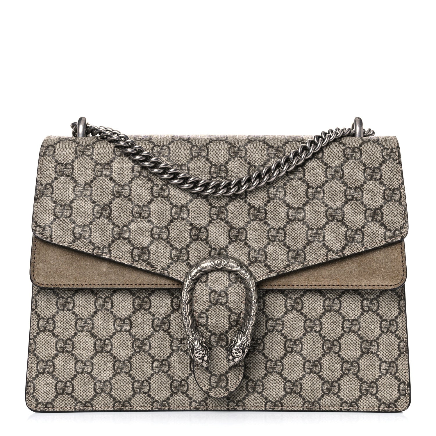 Gucci GG Supreme Monogram Medium Dionysus Shoulder Bag Taupe 1 of 15