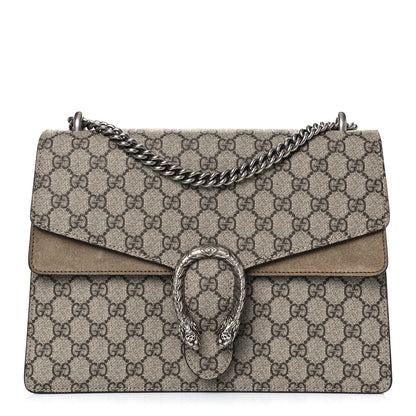 Gucci GG Supreme Monogram Medium Dionysus Shoulder Bag Taupe 1 of 15
