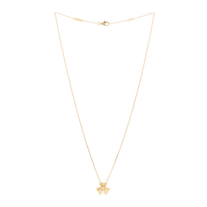 Van Cleef & Arpels 18K Yellow Gold Diamond Mini Frivole Pendant Necklace 2 of 6