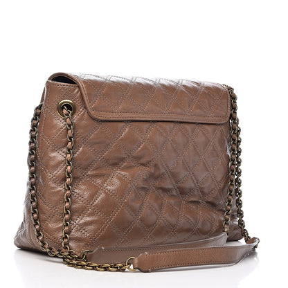 Marc Jacobs Lacquered Lambskin Baroque The XL Single Flap Truffle 3 of 9