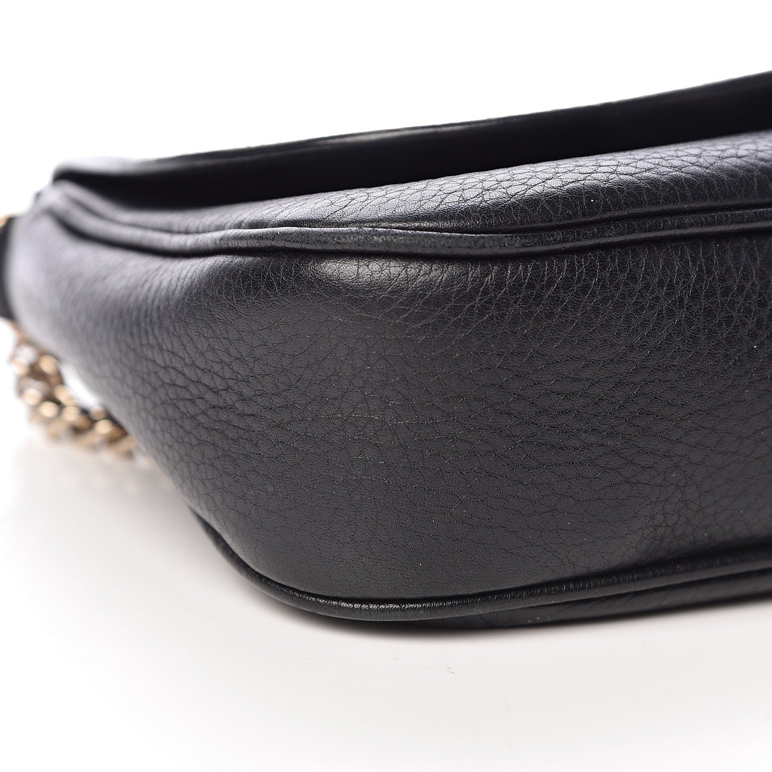 Gucci Pebbled Calfskin Medium Soho Flap Crossbody Black 8 of 12