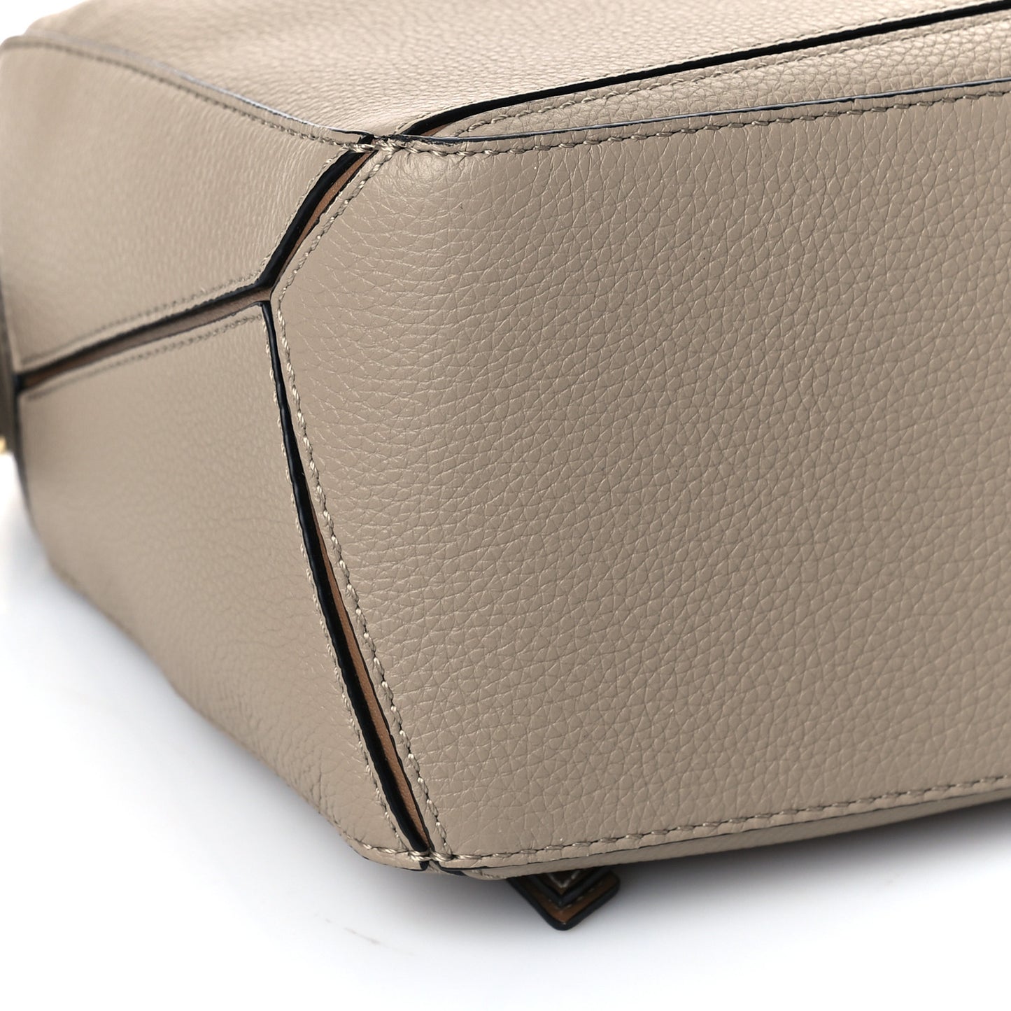 Grained Calfskin Small Puzzle Bag Sand Mink