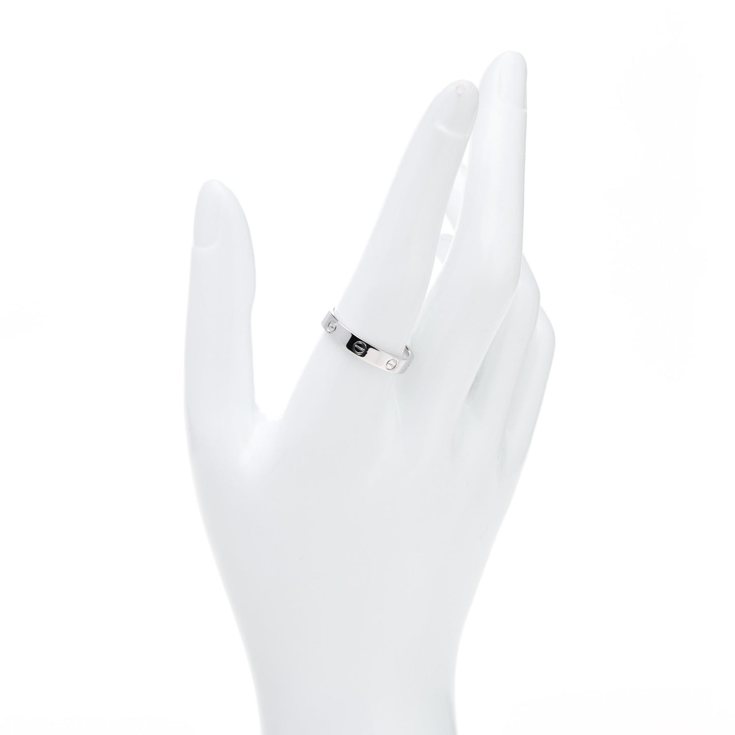 18K White Gold 3.5mm LOVE Wedding Band Ring 62 10