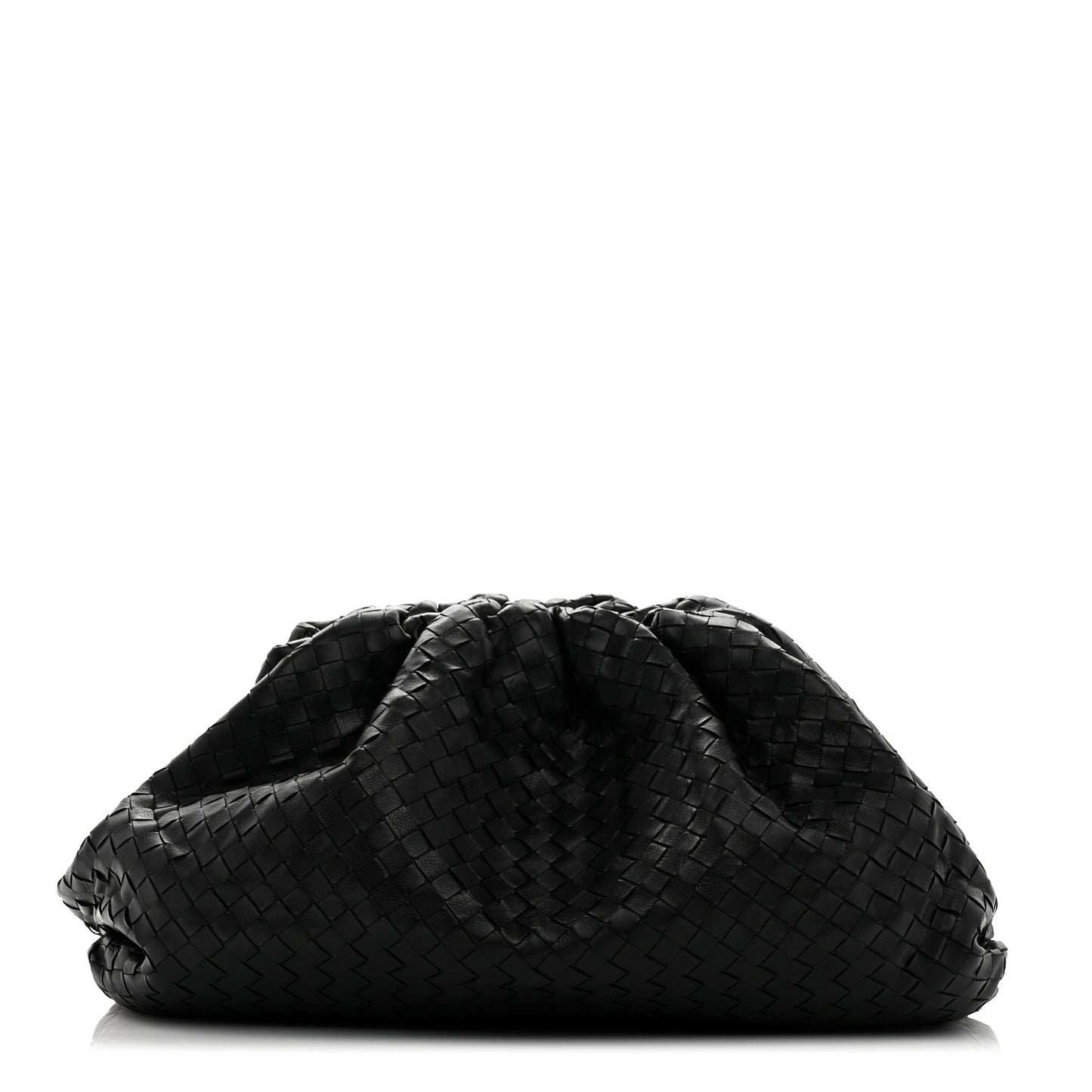 Nappa Maxi Intreccio The Pouch Oversized Clutch Black
