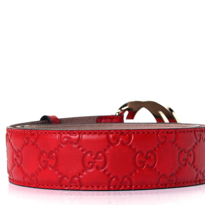 Gucci Guccissima Signature Interlocking G 40mm Belt 95 38 Hibiscus Red 2 of 4