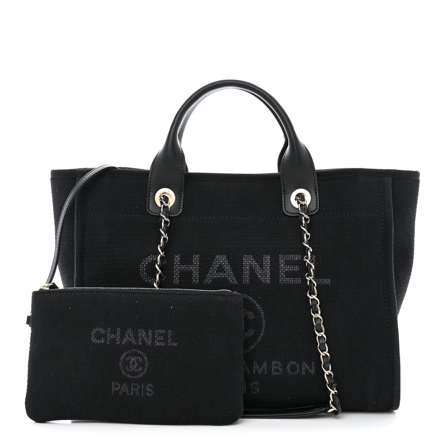 Chanel Mixed Fibers Small Deauville Tote Black 1 of 13