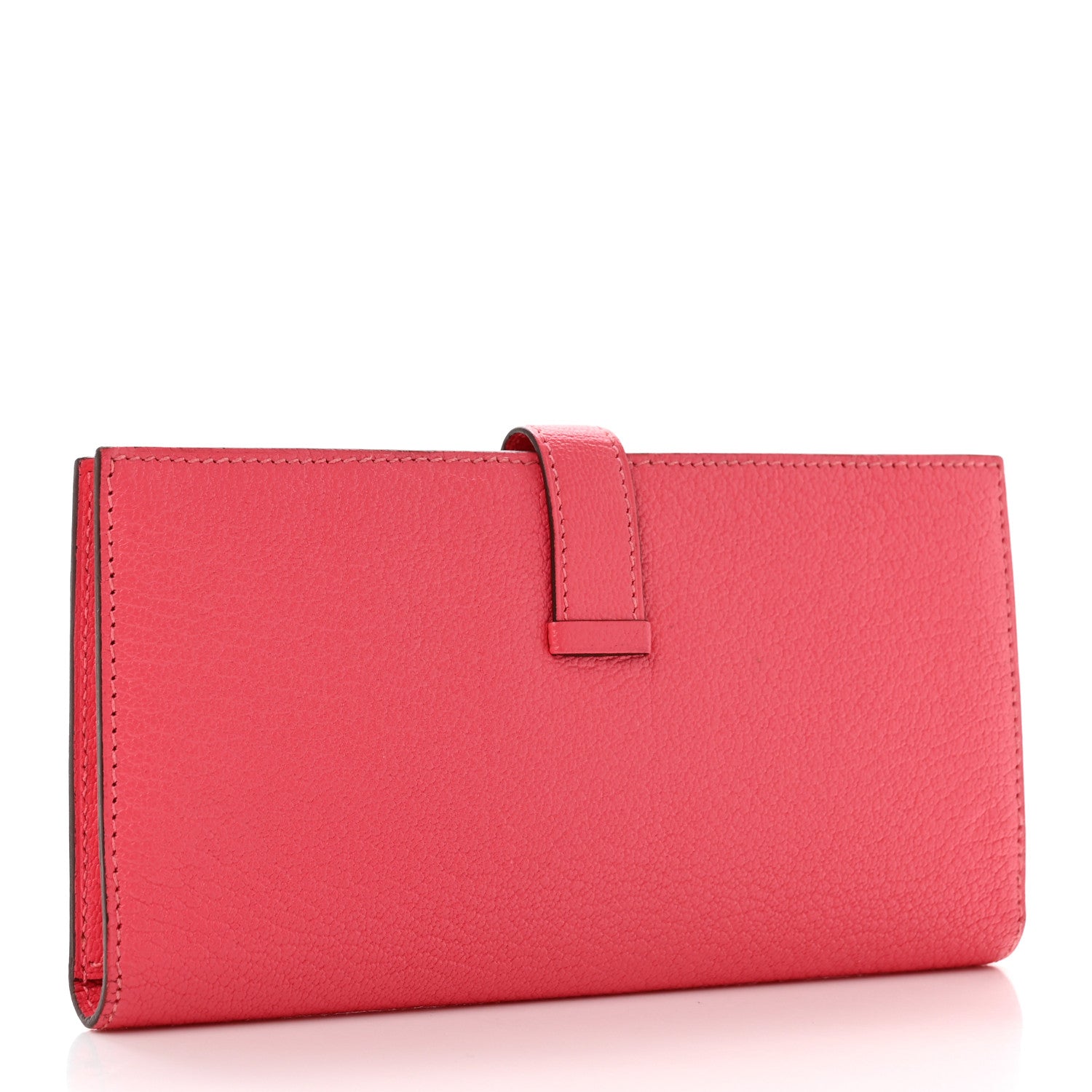 Hermes Chevre Mysore Bearn Gusset Wallet Rose Lipstick 3 of 7