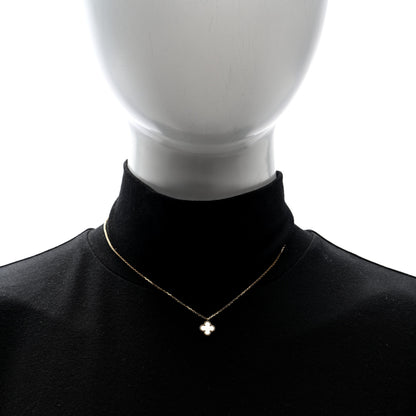 Van Cleef & Arpels 18K Yellow Gold Mother of Pearl Sweet Alhambra Pendant Necklace 3 of 5