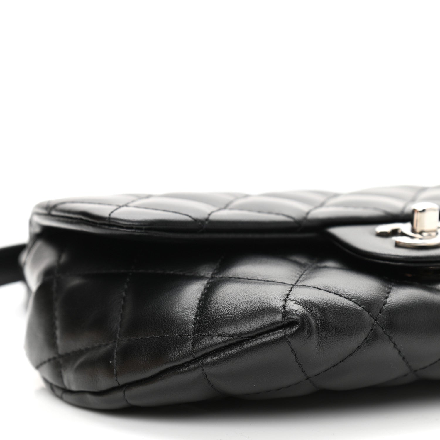 Chanel Calfskin Quilted CC Uniform Flap Belt Bag Black 9 of 10