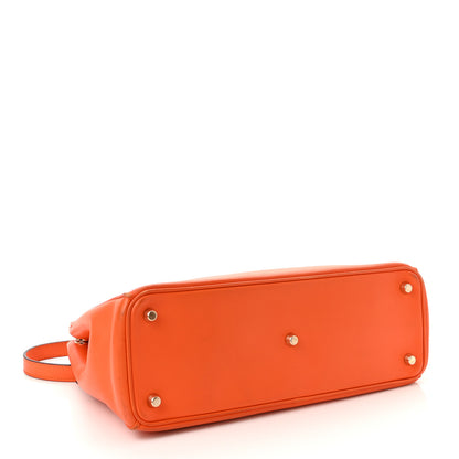 Christian Dior Smooth Calfskin Medium Diorissimo Tote Orange 5 of 12