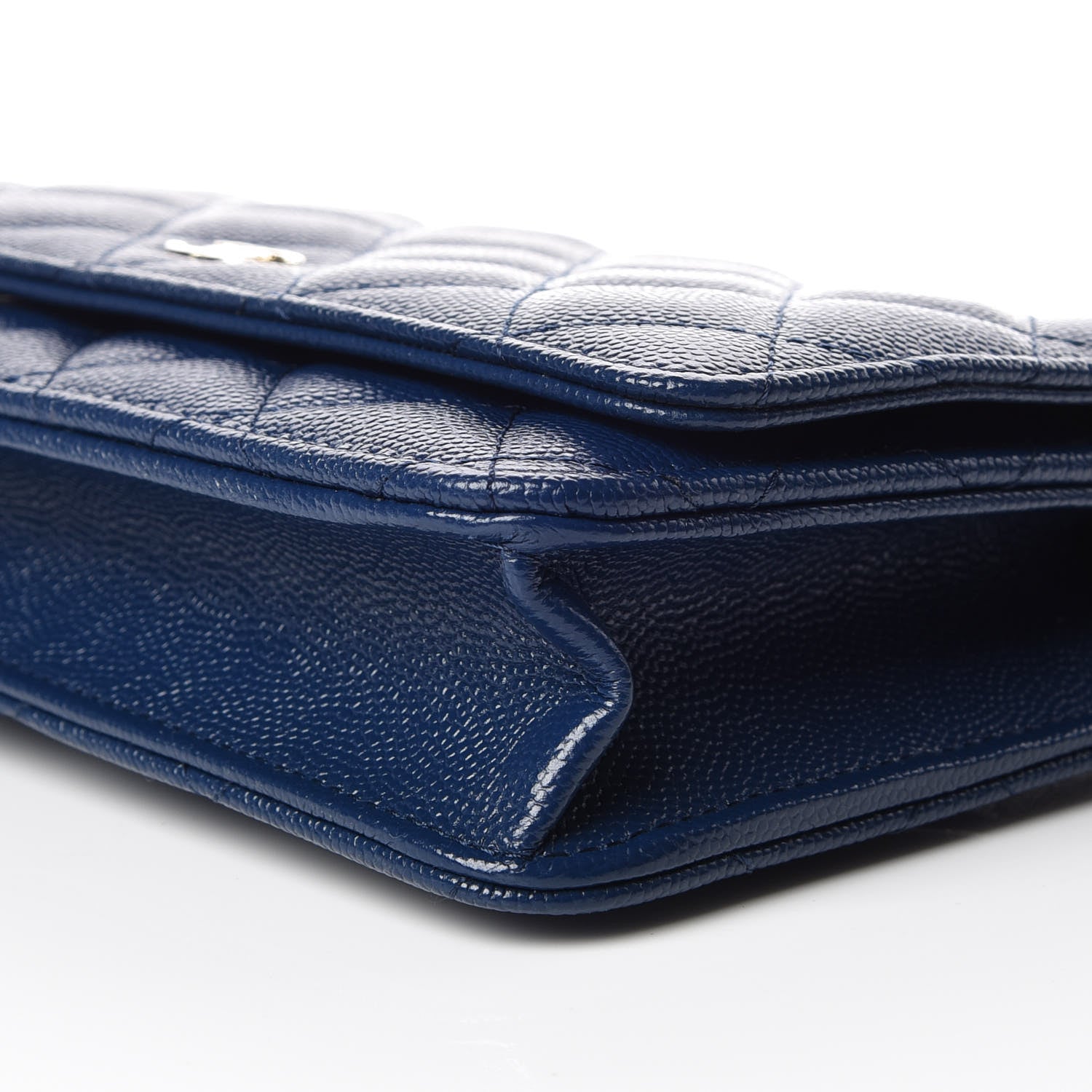 Chanel Caviar Quilted Wallet On Chain WOC Navy Blue 6 of 11