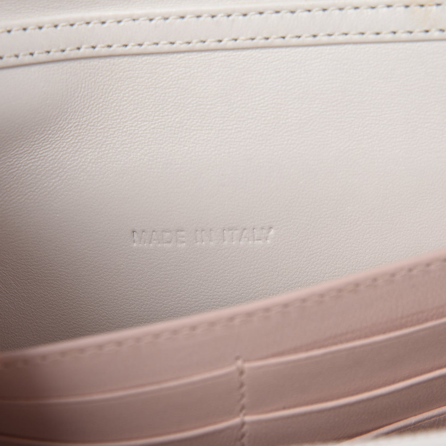 Lambskin Cannage Miss Dior Promenade Pouch White