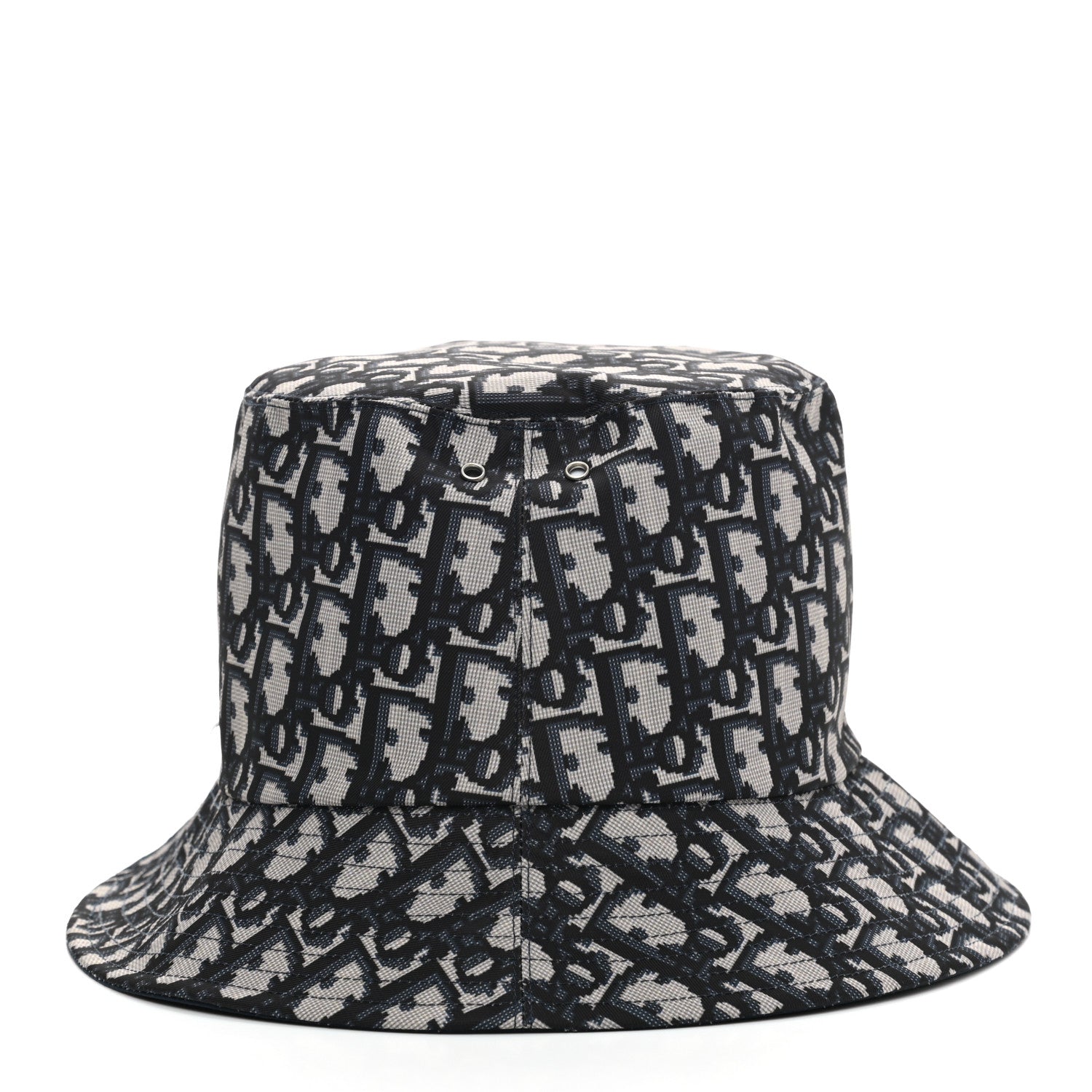 Christian Dior Polyester Cotton Oblique Teddy-D Brim Bucket Hat 57 Black 4 of 6